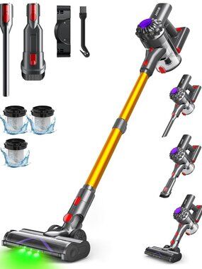 Cordless Vacuum Cleaner, 450W 40KPA Vacuum Cleaners for Home, 45Mins Lightweight